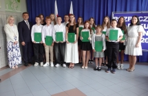 uczniowie klas IV-VII SP Milaczew
